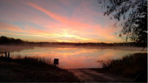 Sunrise over Lake Shelbyville